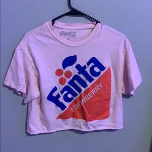 A pink Fanta cropped t-shirt